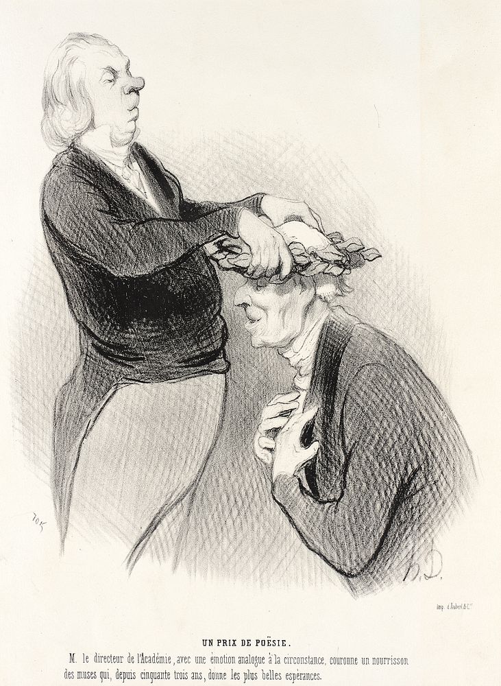 Un Prix de poésie by Honoré Daumier
