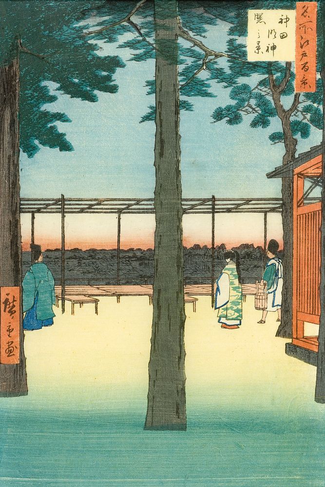 Dawn at Kanda Myōjin Shrine by Utagawa Hiroshige