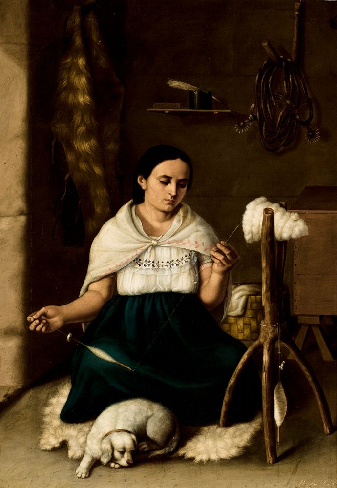 Woman Spinning (Hilandera) by Luis Cadena