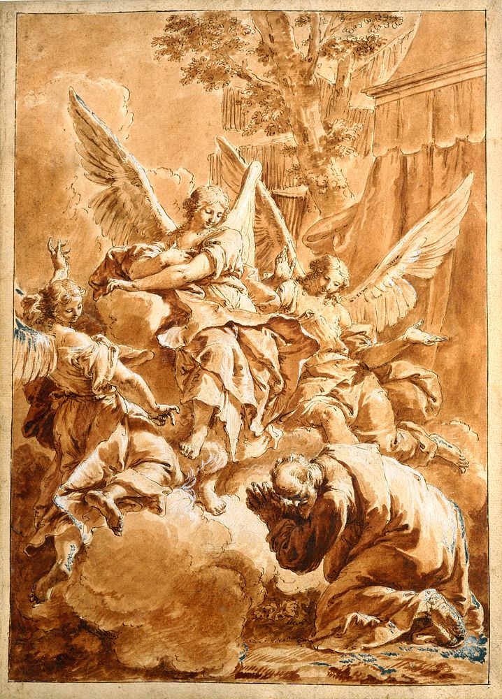 Abraham and the Three Angels by Francesco Fontebasso