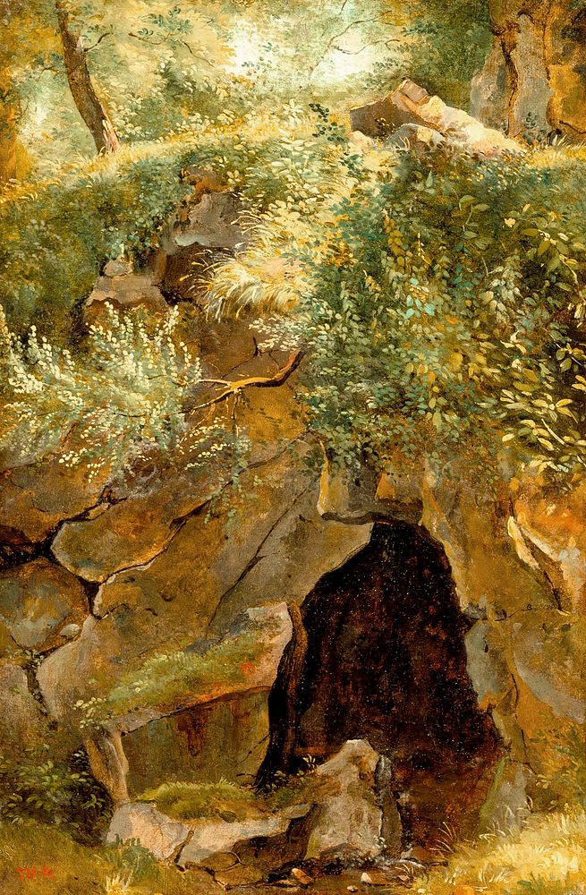 The Cave by Pierre Etienne Théodore Rousseau