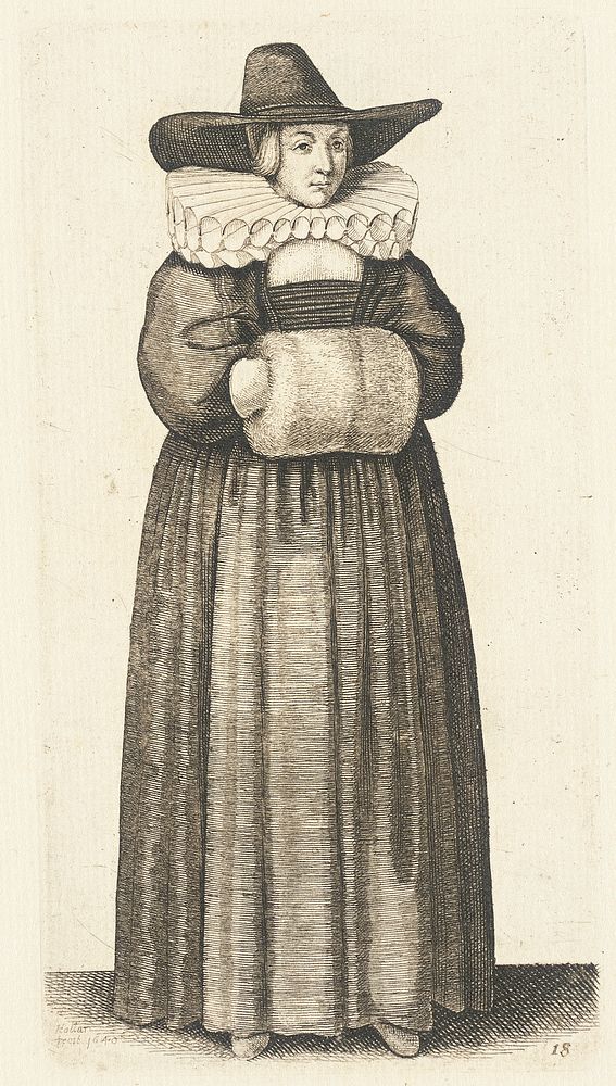 Ornatus Muliebris Anglicanus, Plate 18 by Wenceslaus Hollar