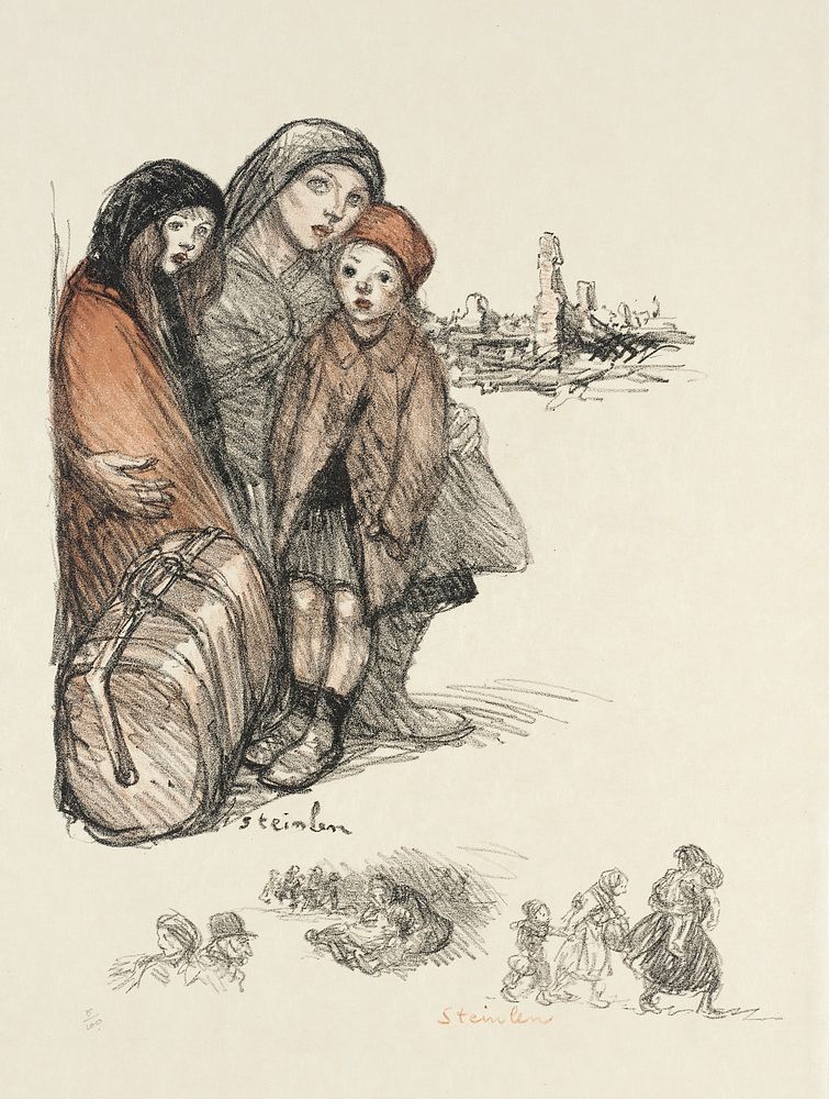 Refugiés by Théophile Alexandre Steinlen