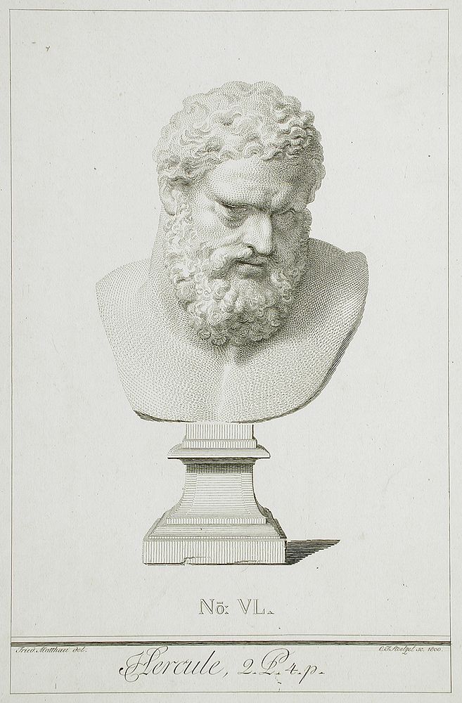 Bust of Hercules by Christian Friedrich Stoelzel