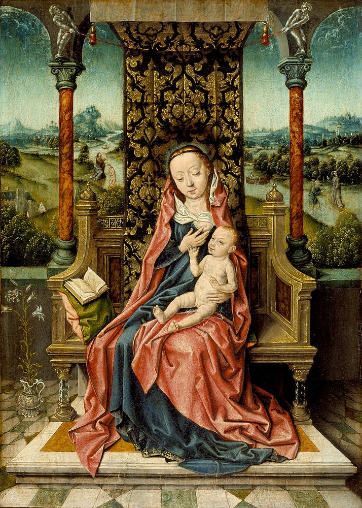 Madonna and Child Enthroned by Aelbrecht Bouts