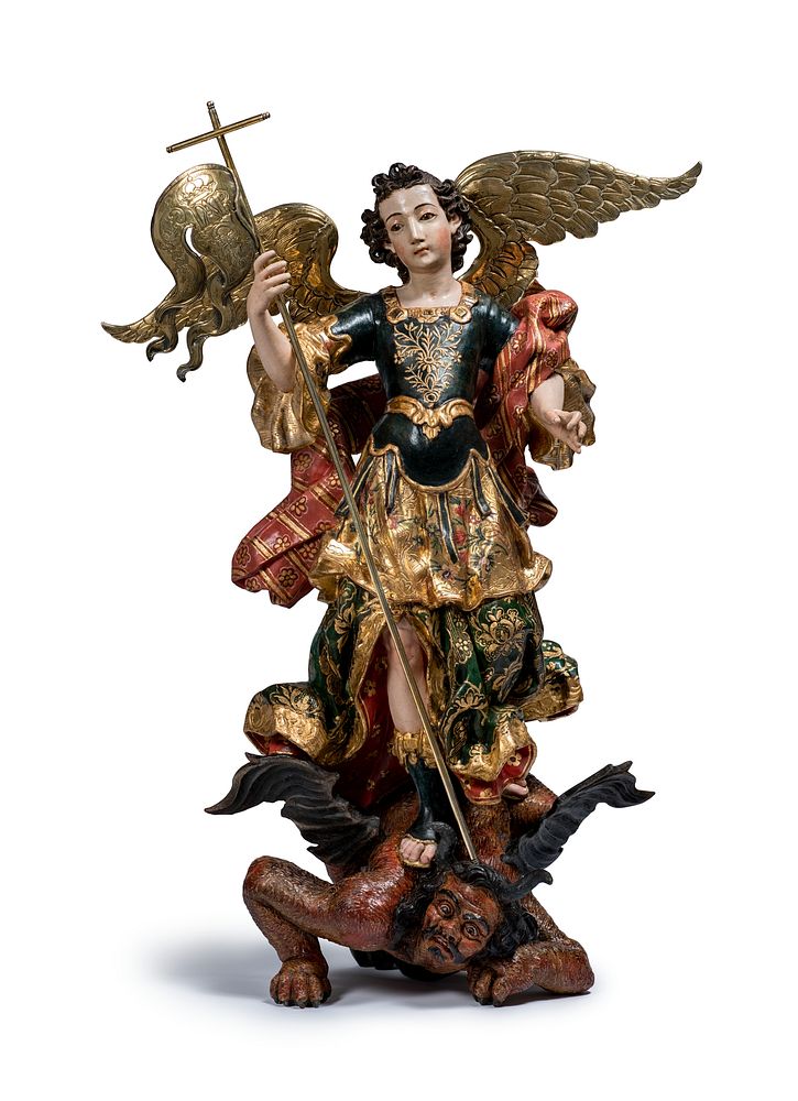 Saint Michael Vanquishing the Devil (San Miguel triunfante sobre el demonio) by Unidentified sculptor and polychromer