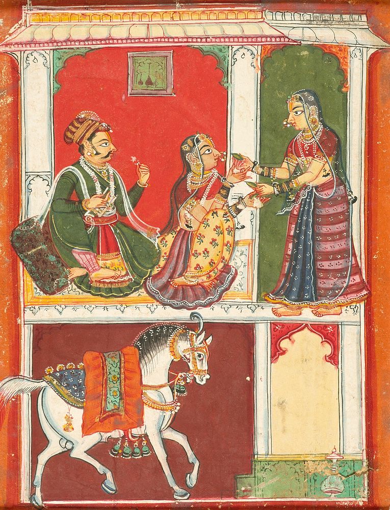 Desavarati Ragini, Fifth Wife of Dipak Raga, Folio from a Ragamala (Garland of Melodies)