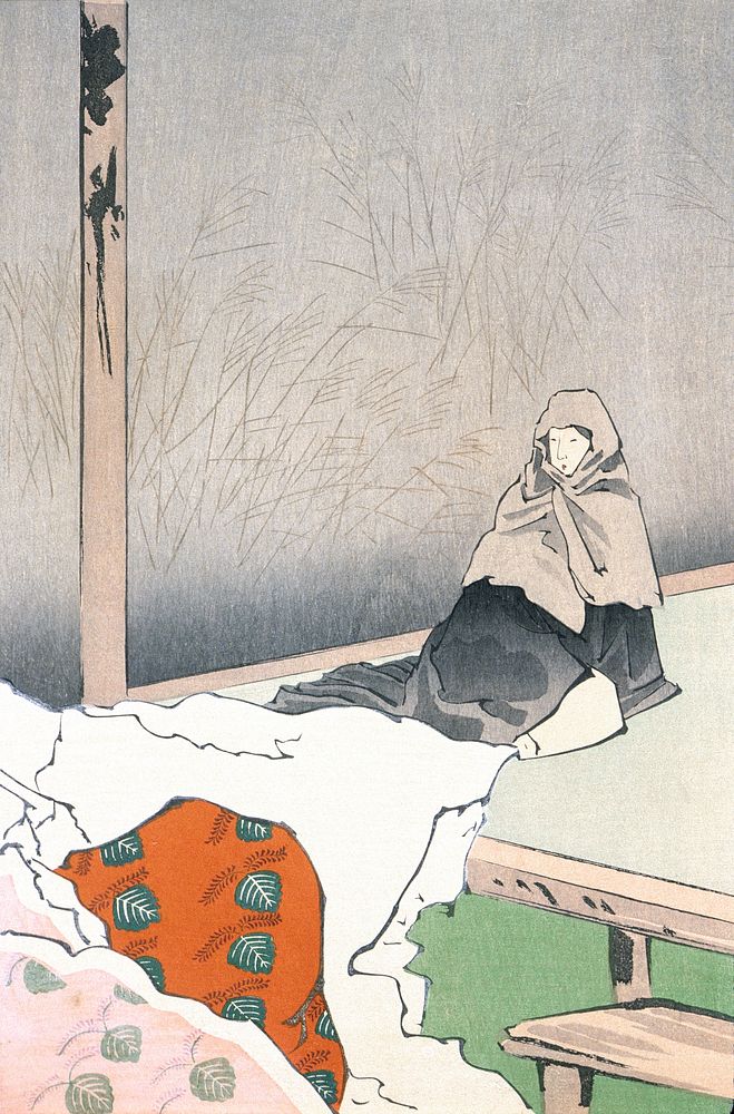 The Dancer Hotoke Gozen at Giōji by Kobayashi Kiyochika