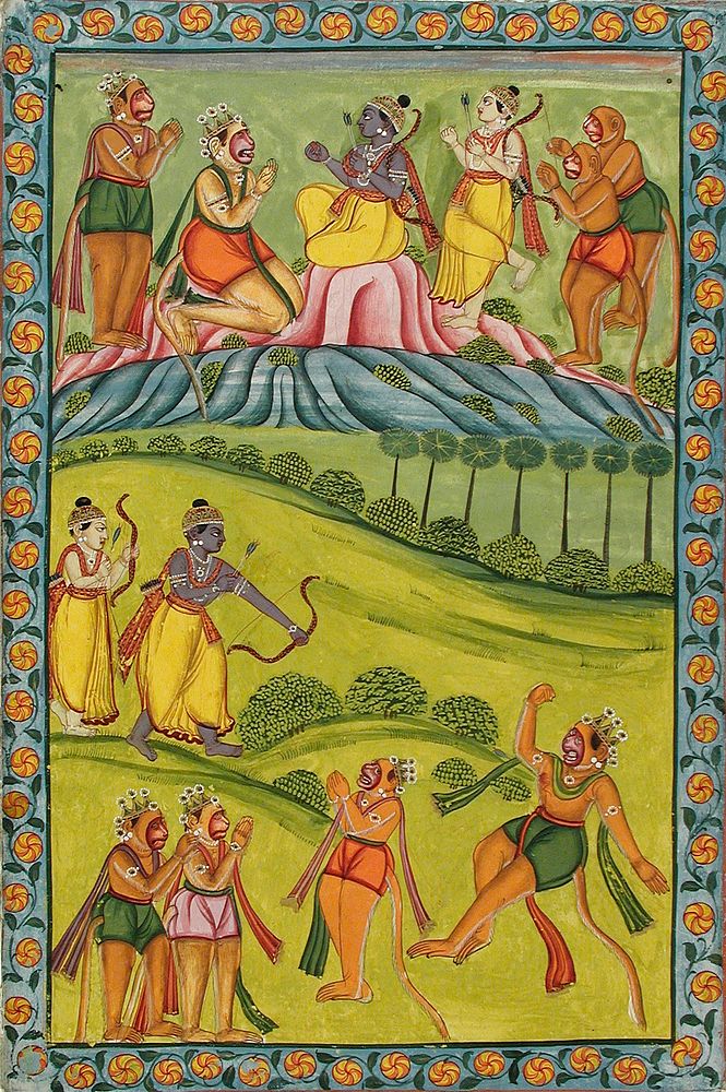 Rama Kills Vali, Folio from the "Impey" Ramayana (Adventures of Rama)