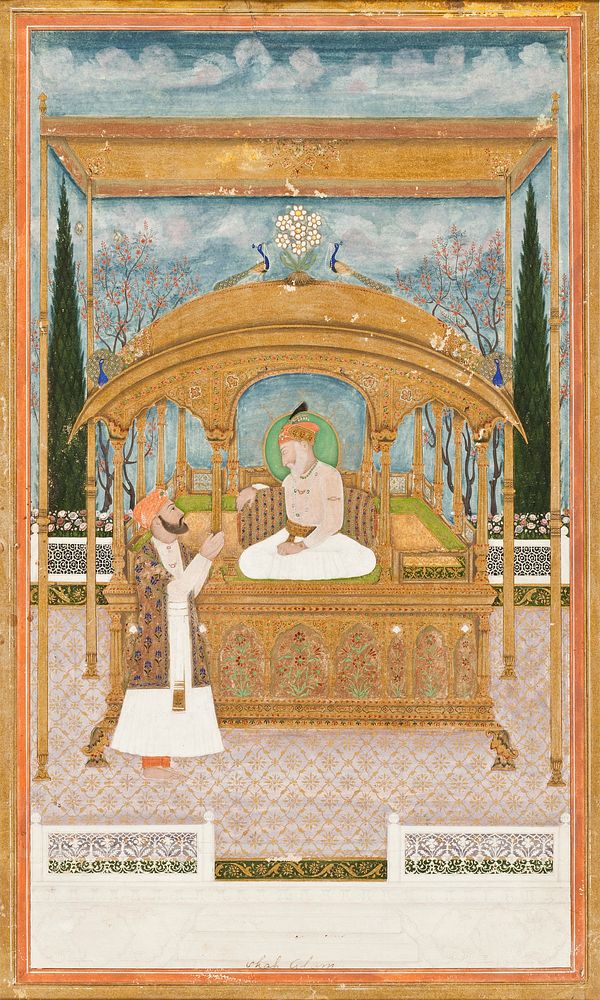 Emperor Shah Alam II (r. 1760-1806) on the Peacock Throne by Khairullah Musawir