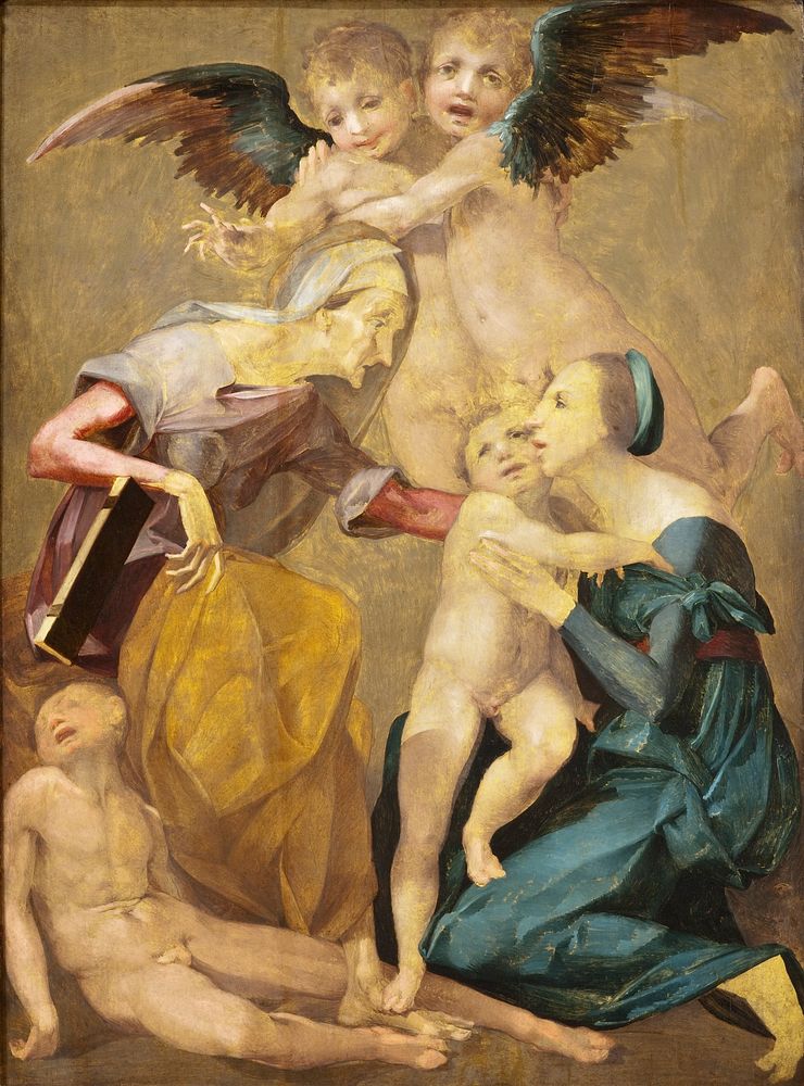 Allegory of Salvation with the Virgin and Christ Child, St. Elizabeth, the Young St. John the Baptist and Two Angels by…