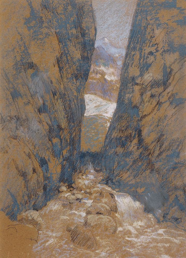 A Mountain Gorge by John Henry Twachtman