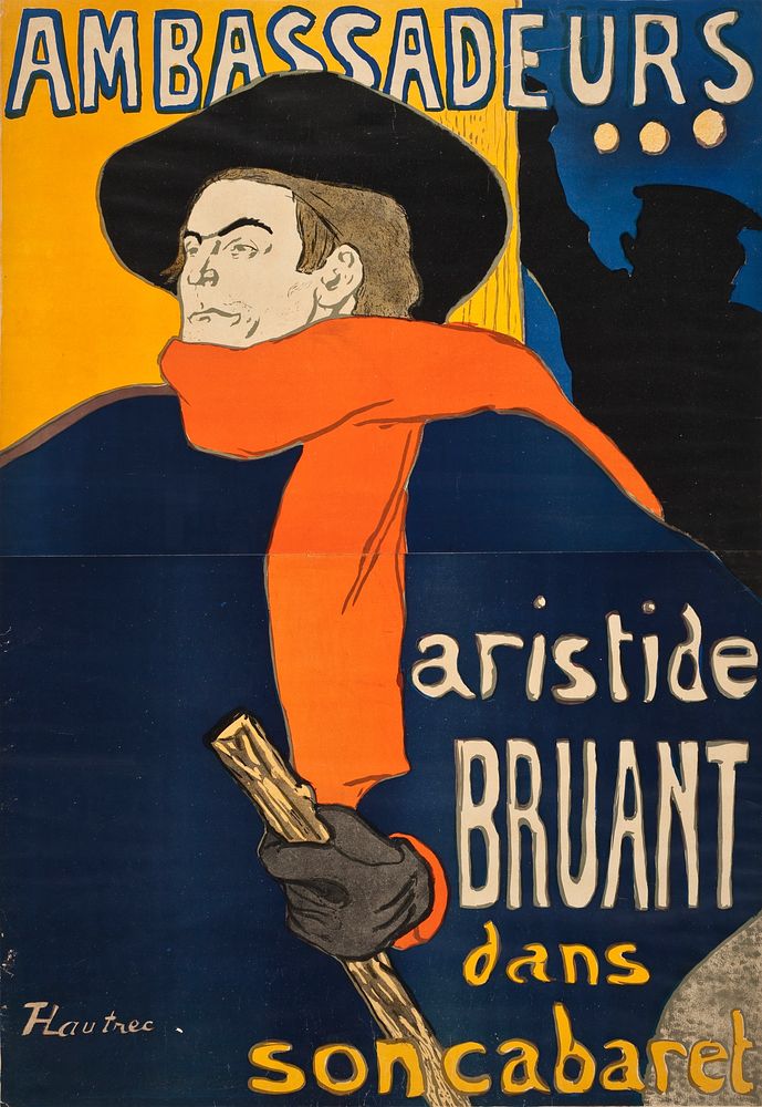 Ambassadeurs:  Aristide Bruant by Henri de Toulouse Lautrec