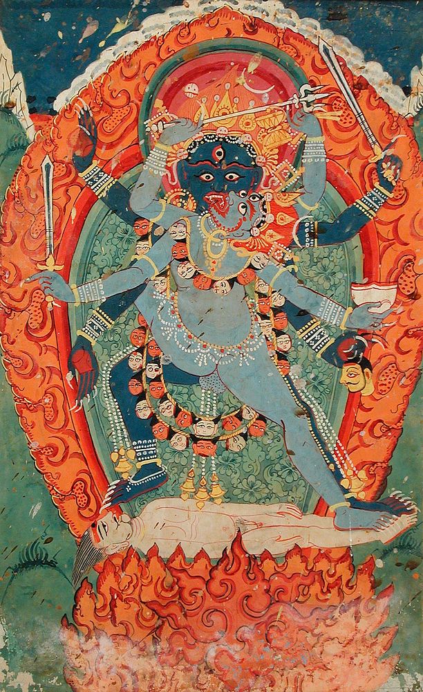 The Hindu Goddess Kali and God Bhairava in Union