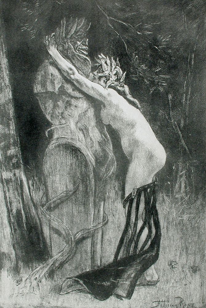 Curieuse by Félicien Victor Joseph Rops