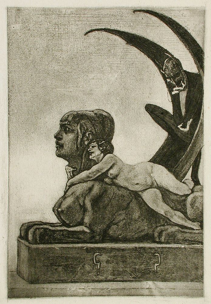 Le Sphinx by Félicien Victor Joseph Rops