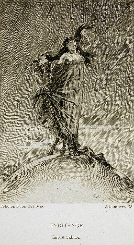 La Femme et la Folie dominant le monde by Félicien Victor Joseph Rops