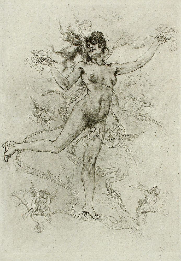 La Feuille de vigne by Félicien Victor Joseph Rops