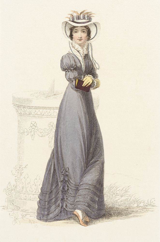 Fashion Plate, 'Promenade Dress' for 'The Repository of Arts' by Rudolph Ackermann