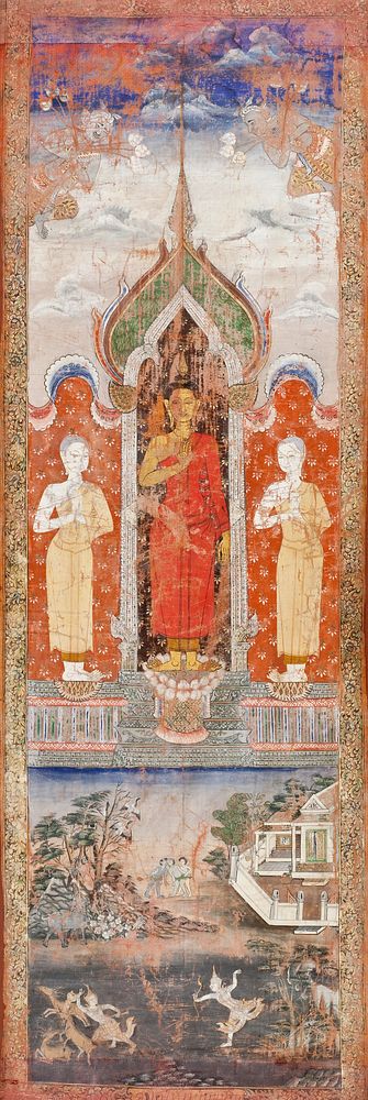 Buddha Shakyamuni with Monks and the Sama Jataka