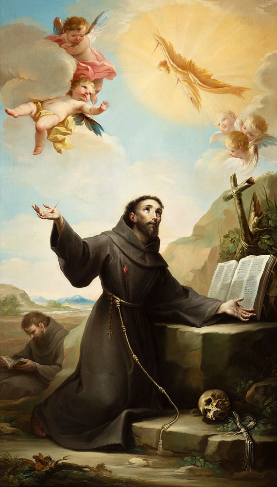 Saint Francis of Assisi Receiving the Stigmata by Mariano Salvador Maella