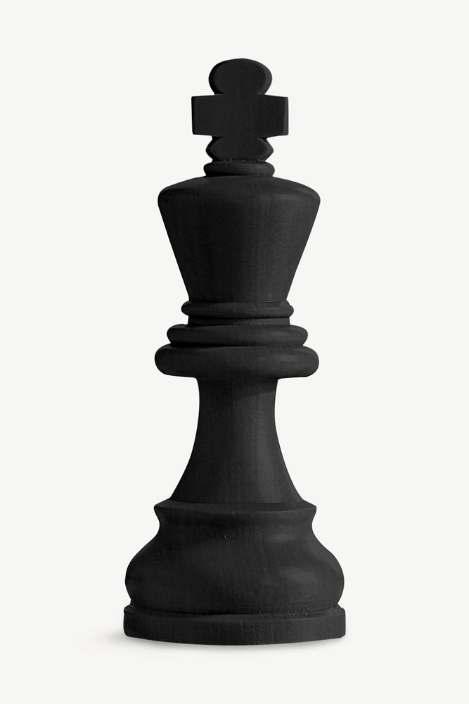 Black king chess piece psd collage element