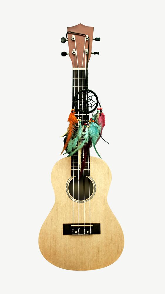 Guitar  musical instrument collage element psd