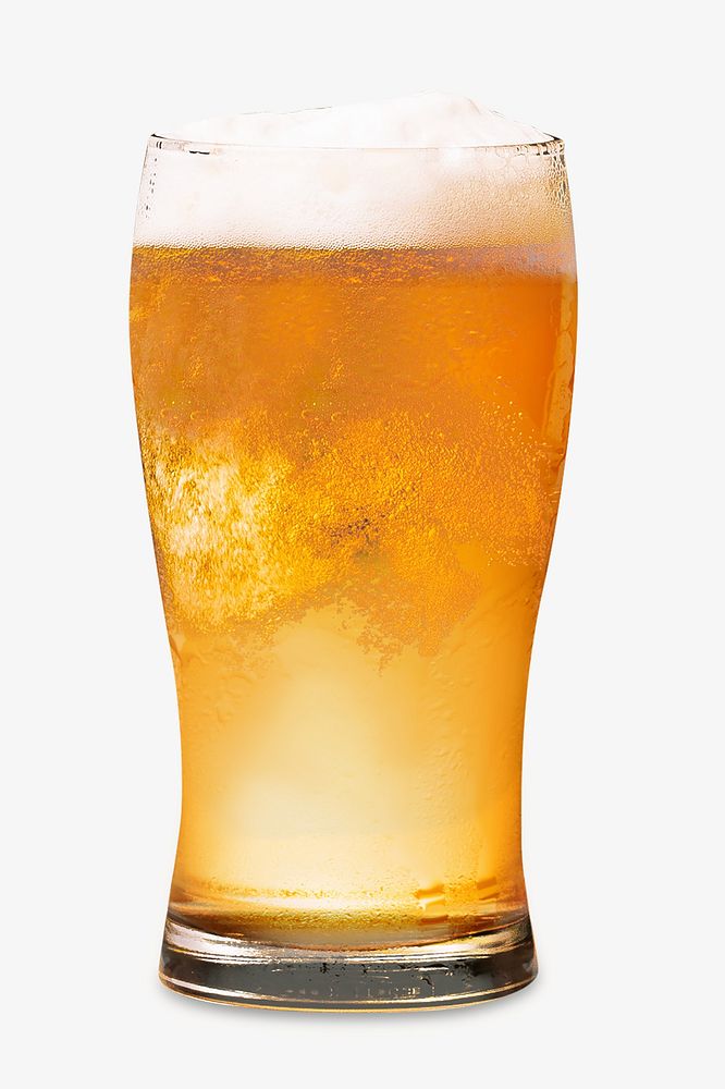 Glass of beer isolated image