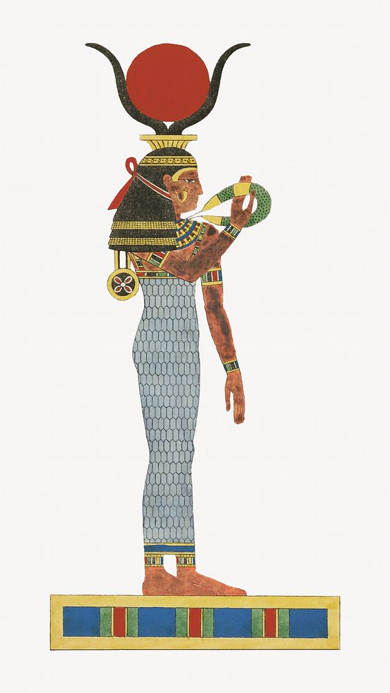 Egypt goddess vintage illustration