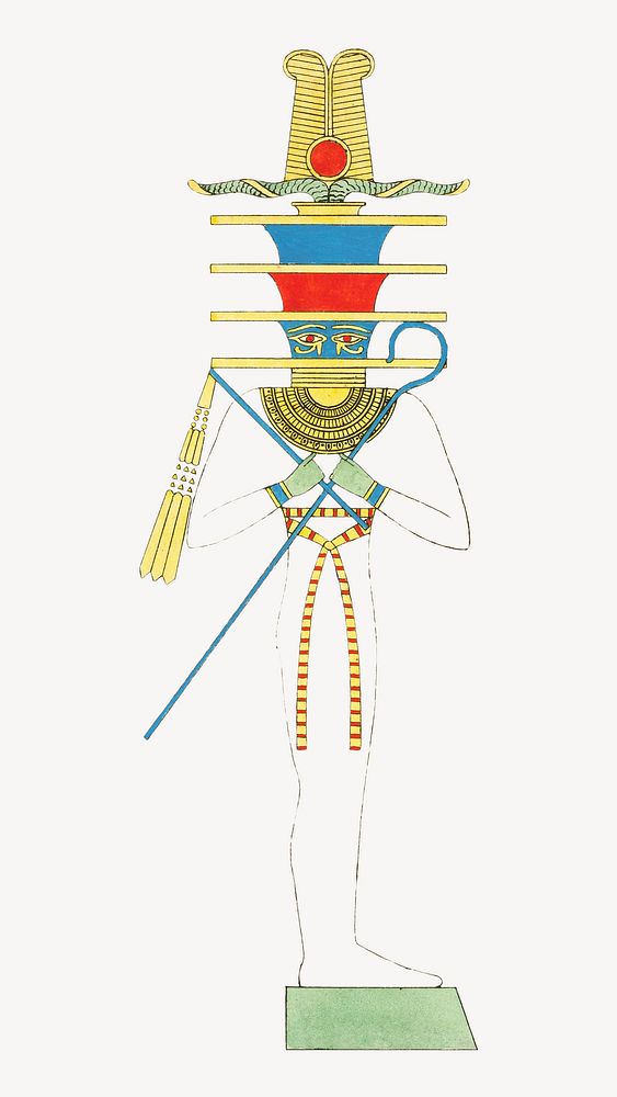 Egyptian god Ptah  vintage illustration. Remixed by rawpixel. 