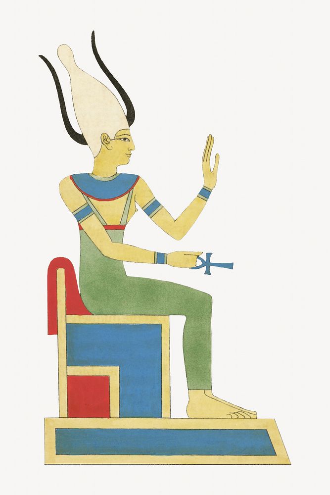 Egypt god vintage illustration