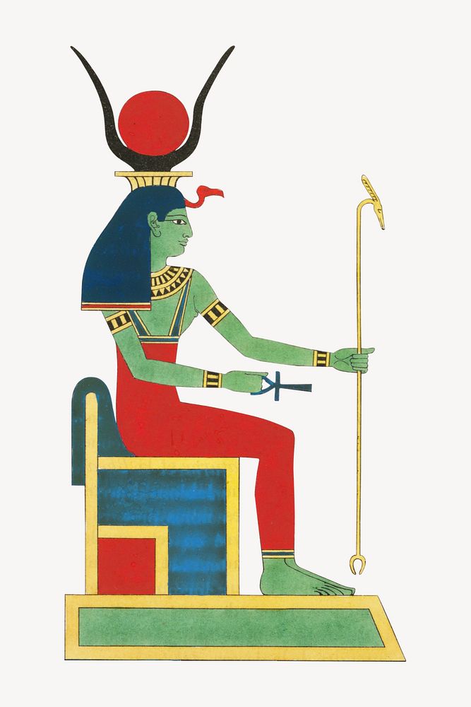 Egypt goddess vintage illustration