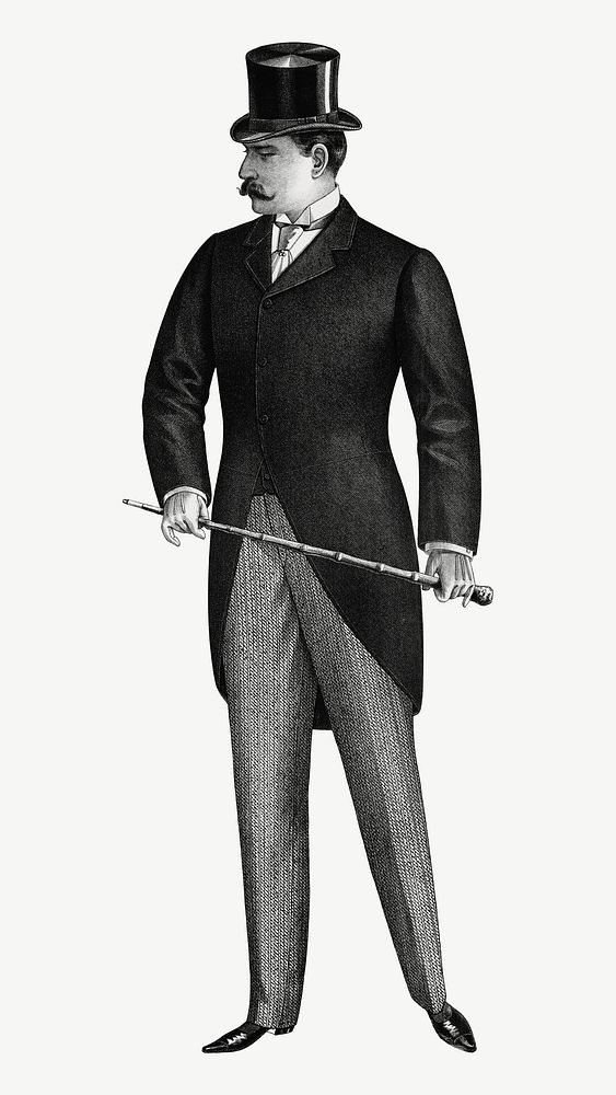 Vintage men's apparel, fashion illustration psd. Remixed by rawpixel.