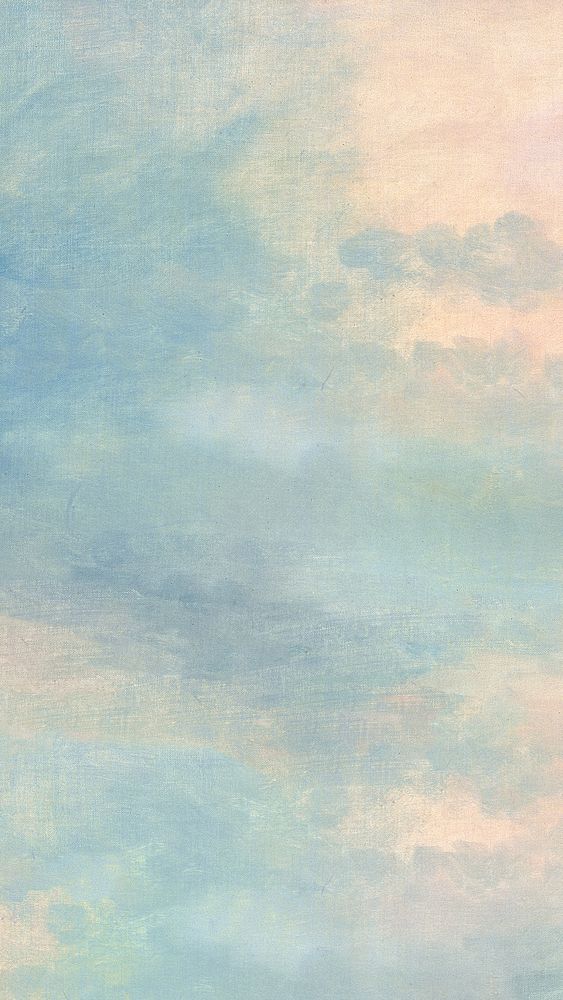 Blue sky mobile wallpaper. Remixed from George Catlin artwork, by rawpixel.