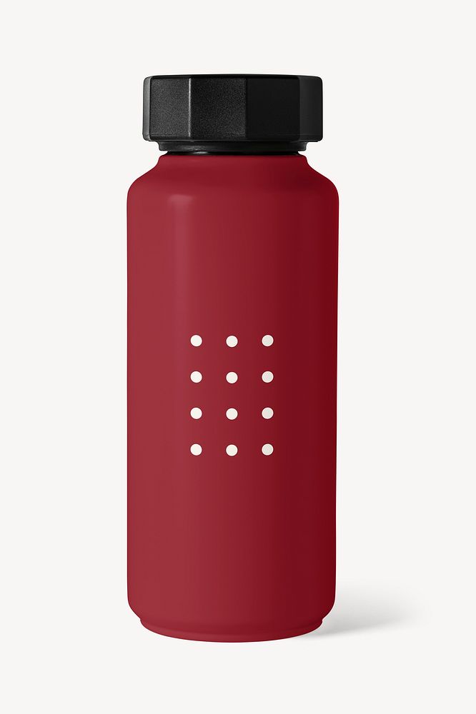 Stainless steel bottle mockup, product packaging psd