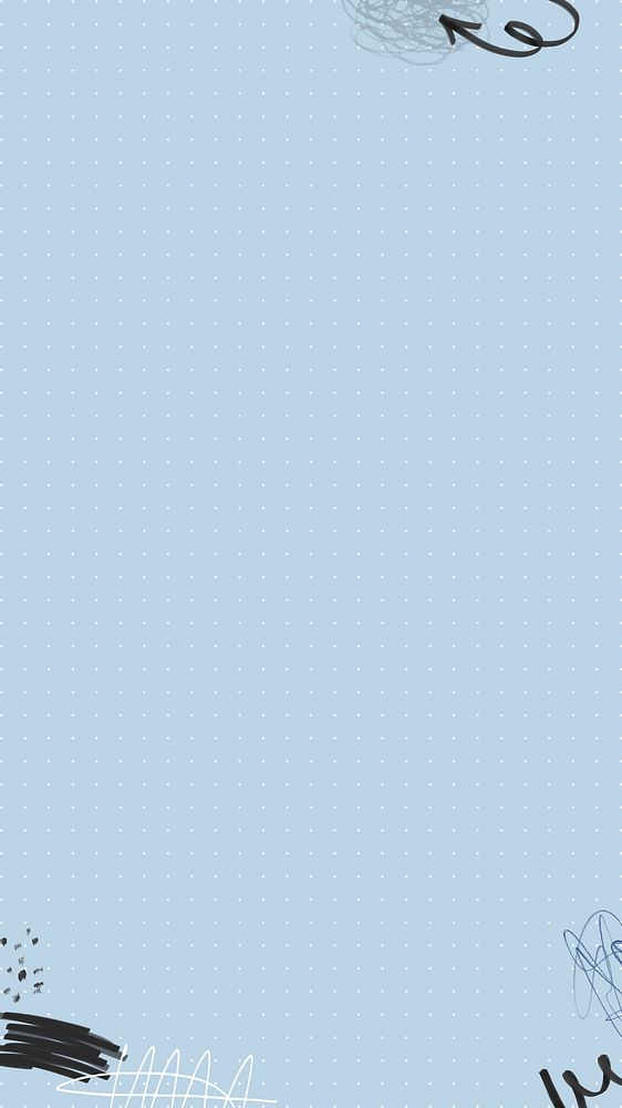 Blue dotted pattern iPhone wallpaper, abstract graffiti border