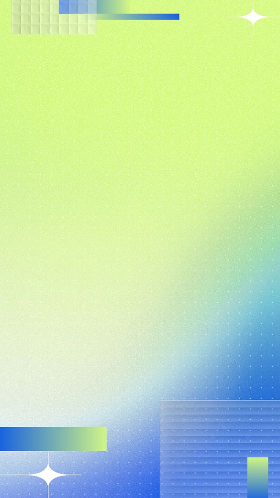 Green gradient  phone wallpaper, abstract geometric background