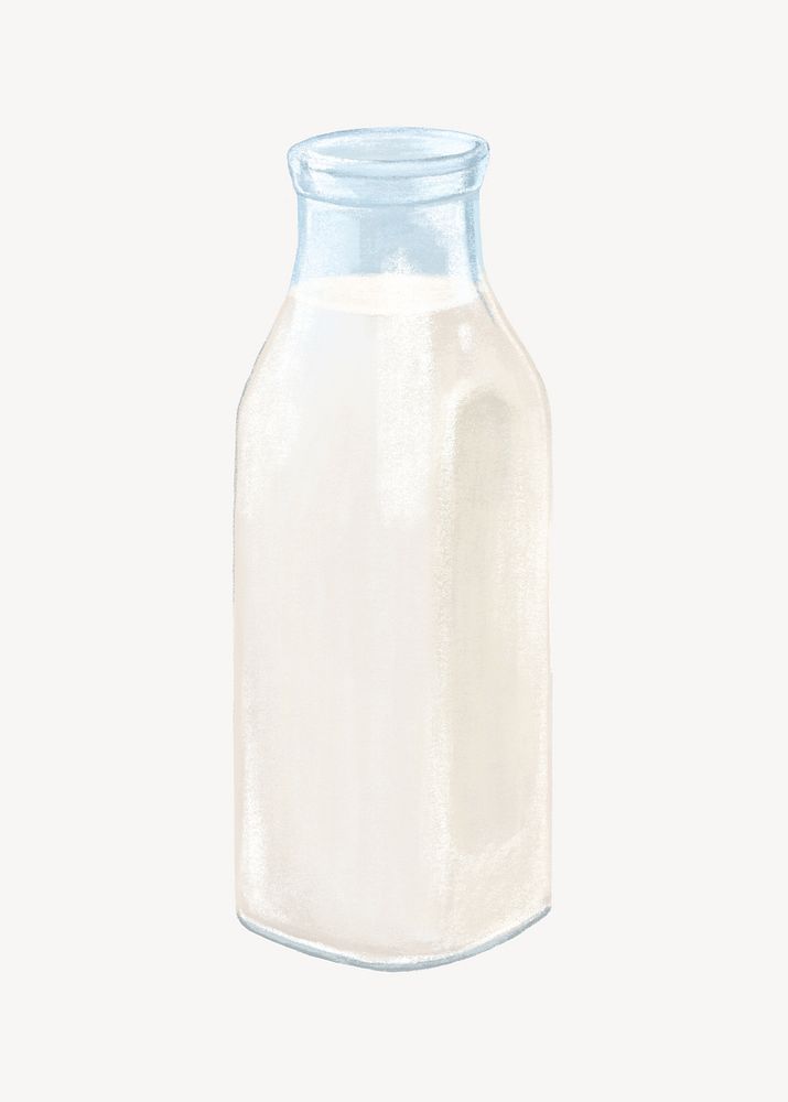 Milk jar, dairy beverage illustration