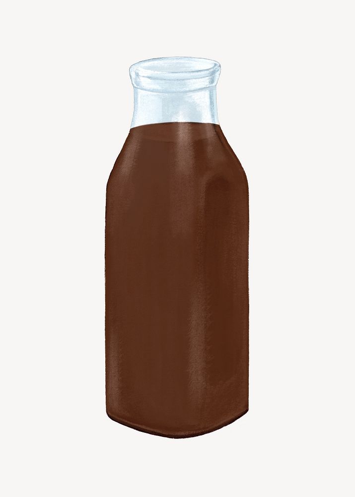Chocolate milk jar, sweet beverage illustration