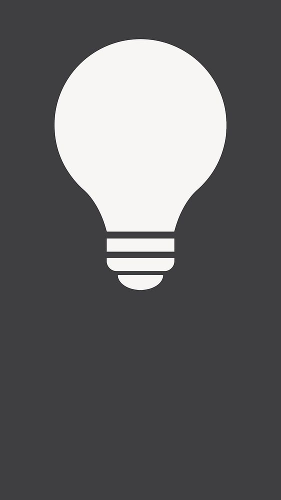 Light bulb frame phone wallpaper vector