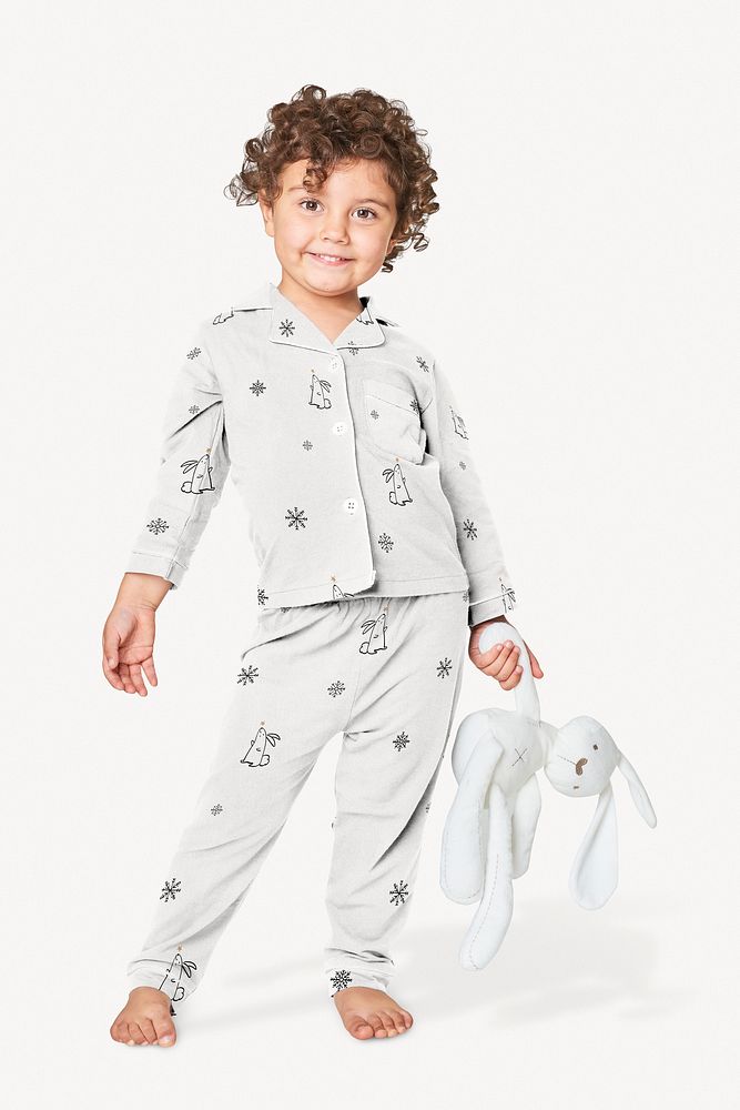 Kid's pajamas mockup, nightwear apparel psd