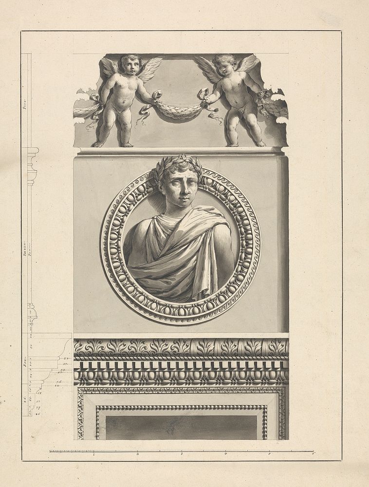 Architectural detail of Plaque above Niches in Arch at Tripoli by James Bruce