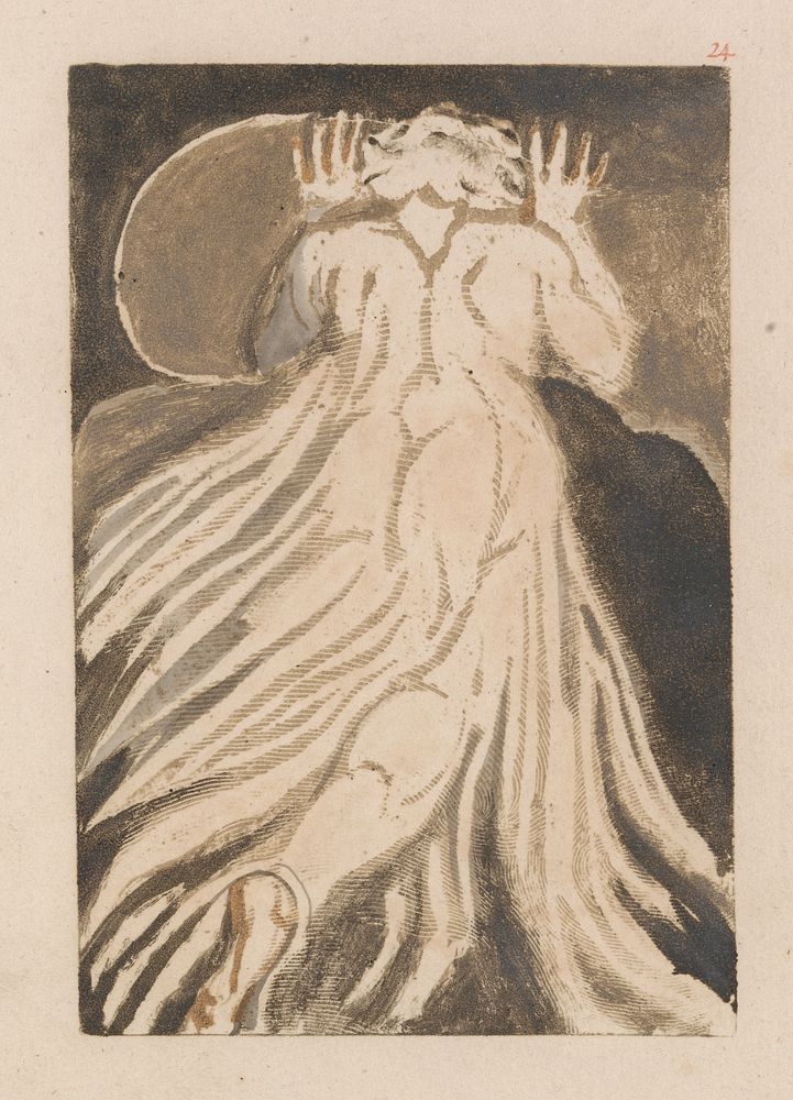 The First Book of Urizen, Plate 28 (Bentley 27) by William Blake by William Blake