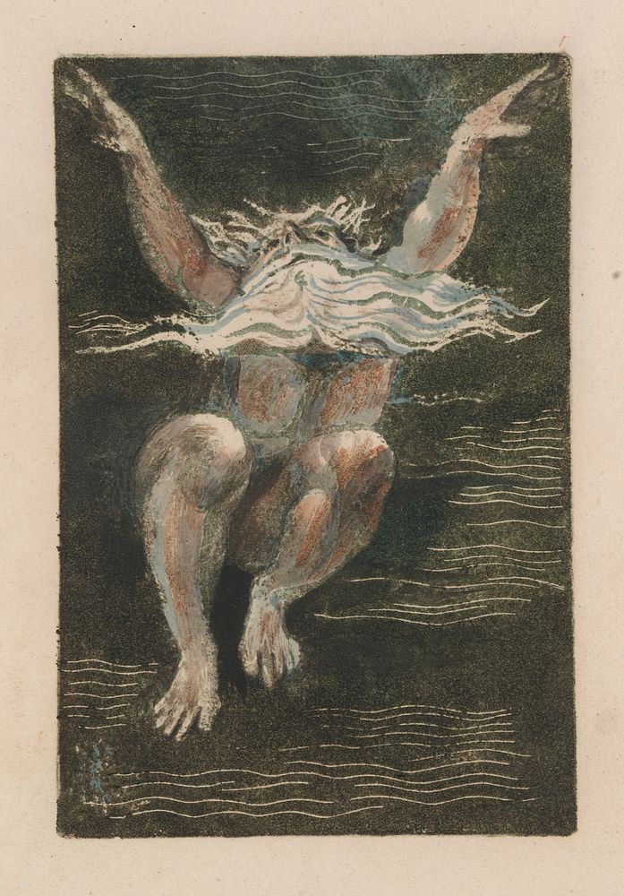 The First Book of Urizen, Plate 7 (Bentley 12) by William Blake by William Blake