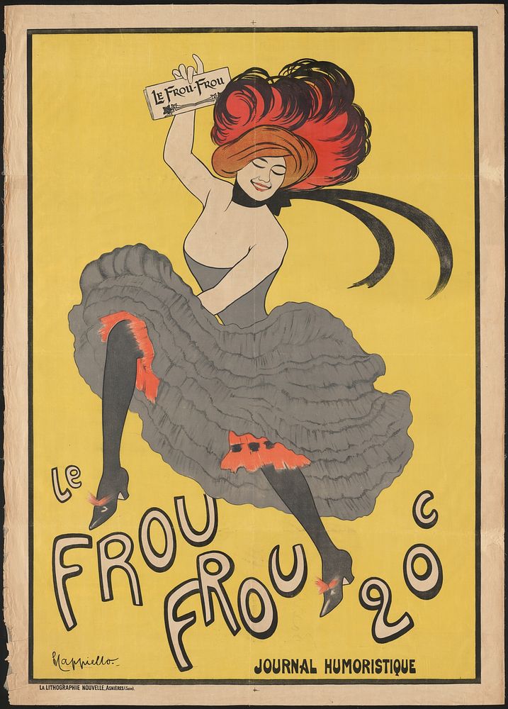 Le Frou Frou 20', journal humoristique (1899) print in high resolution by Leonetto Cappiello.