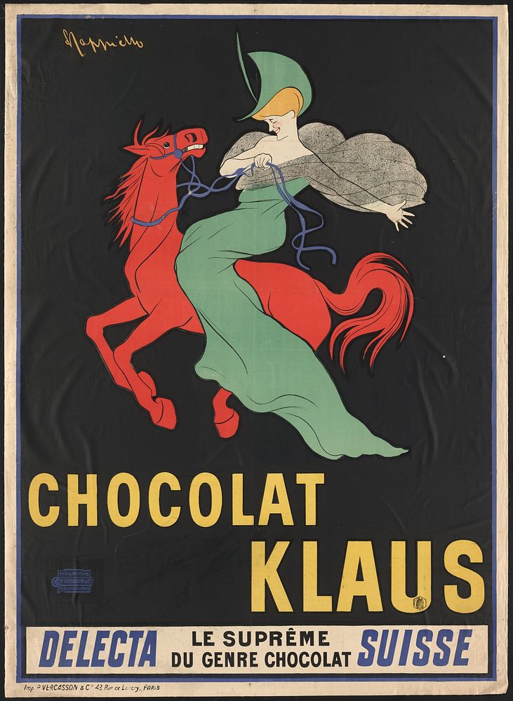 Chocolat Klaus (1903) print in high resolution by Leonetto Cappiello.