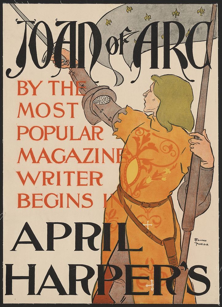 Joan of Arc (1895) print in high resolution by Edward Penfield. 
