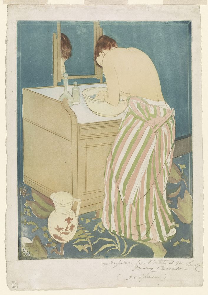 Woman bathing  Mary Cassatt. (1891) by Cassatt, Mary