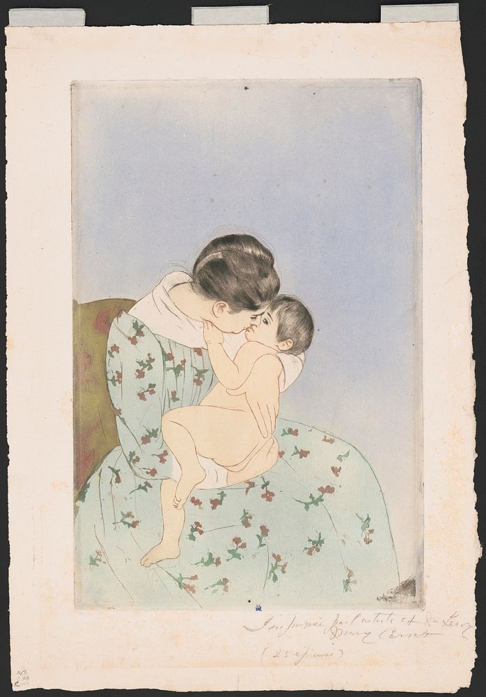 Mother's kiss (1891) by Mary Cassatt