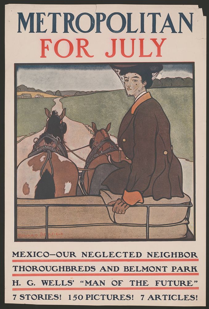 Metropolitan for July (ca. 1900&ndash;1910) print in high resolution by Edward Penfield. 